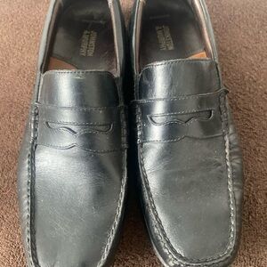 Johnston & Murphy Black Leather Penny Loafers